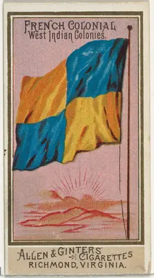 French Colonial West Indian Colonies, from Flags of All Nations, Series 2 (N10) for Allen ..., 1890. Creator: Allen & Ginter