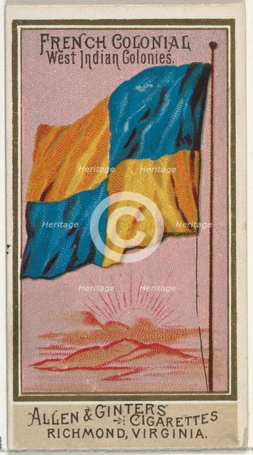 French Colonial West Indian Colonies, from Flags of All Nations, Series 2 (N10) for Allen ..., 1890. Creator: Allen & Ginter.