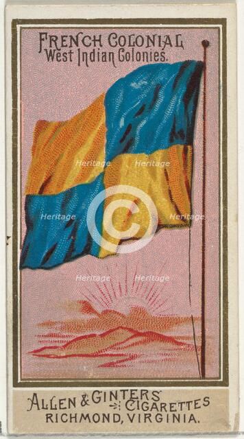 French Colonial West Indian Colonies, from Flags of All Nations, Series 2 (N10) for Allen ..., 1890. Creator: Allen & Ginter.