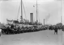 French Commission To U.S. Arriving at Navy Yard On Mayflower 1917. Creator: Harris & Ewing