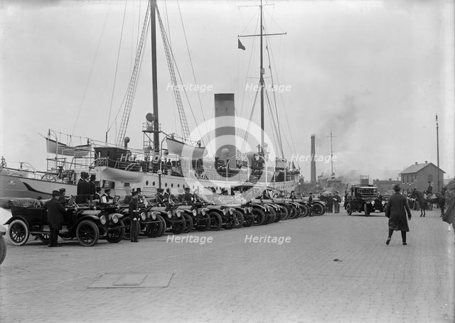 French Commission To U.S. Arriving at Navy Yard On 'Mayflower', 1917. Creator: Harris & Ewing.