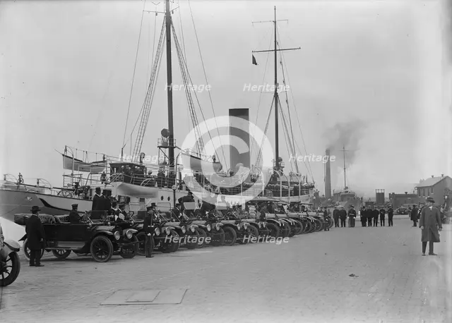 French Commission To U.S. Arriving at Navy Yard On 'Mayflower', 1917. Creator: Harris & Ewing.