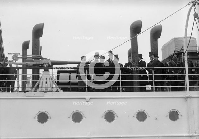 French Commission To U.S. Arriving at Navy Yard On 'Mayflower', 1917. Creator: Harris & Ewing.