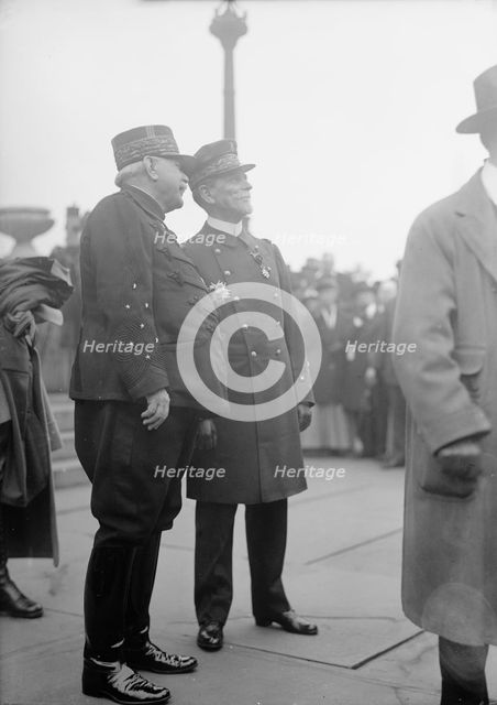 French Commission To U.S. Joffre & Chochefrat at Navy Yard, 1917. Creator: Harris & Ewing.
