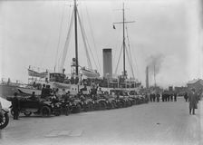 French Commission To U.S. Arriving at Navy Yard On Mayflower 1917. Creator: Harris & Ewing