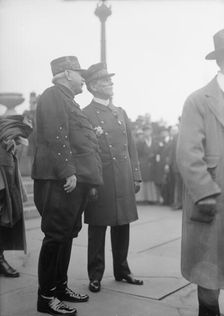 French Commission To U.S. Joffre & Chochefrat at Navy Yard, 1917. Creator: Harris & Ewing