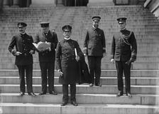 French Commission To U.S. Naval Officers at State Dept.; Lt. Simon; Paymaster Lindeboom..., 1917. Creator: Harris & Ewing