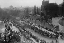 French Commission To U.S. - Procession Down 16th Street, 1917. Creator: Harris & Ewing