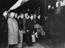 French conscript labour departing for Germany for service in the STO, Paris, 1943-1944