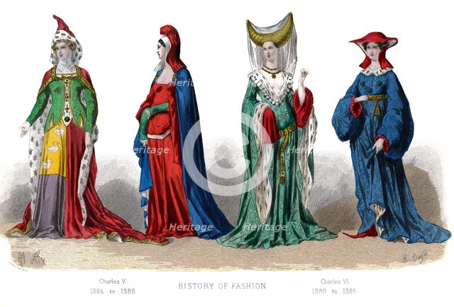French costume: Charles V, Charles VI, (1882). Artist: Unknown