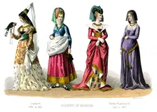 French costume: Charles VI, Charles VII, Louis XI, (1882)