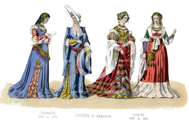 French costume: Charles VIII, Louis XII, (1882). Artist: Unknown