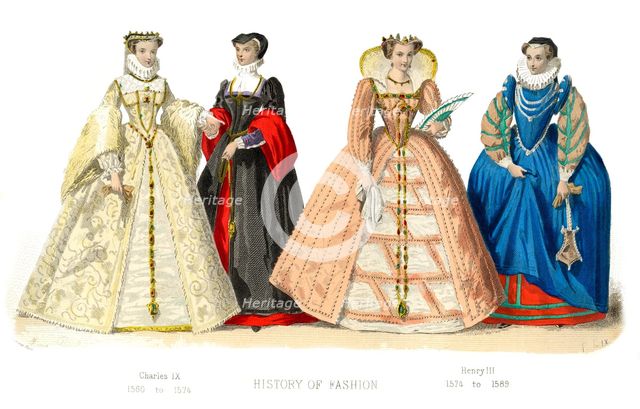 French costume: Charles IX, Henry III, (1882). Artist: Unknown