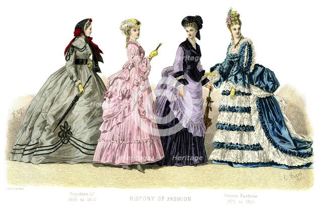 French costume: 'Napoleon III, Present Fashions', (1882). Artist: Unknown