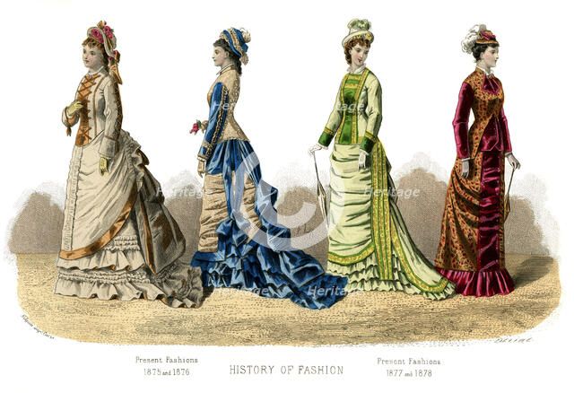 French costume: 'Present Fashions', (1882). Artist: Unknown