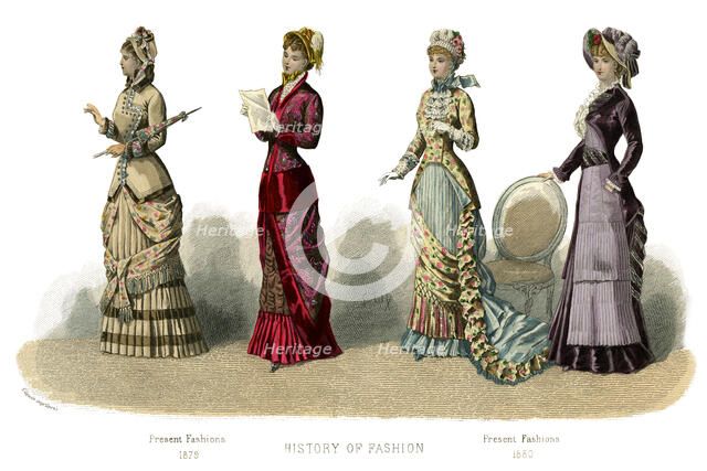French costume: 'Present Fashions', (1882). Artist: Unknown