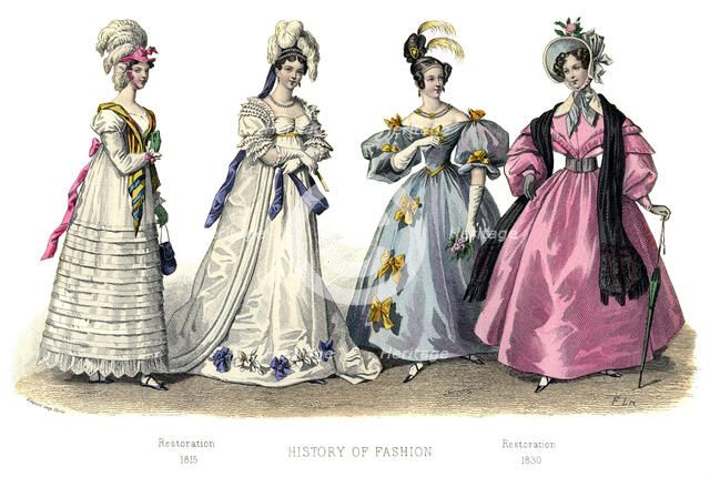 French costume: Restoration, (1882). Artist: Unknown