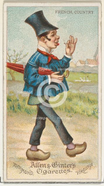 French, Country, from World's Dudes series (N31) for Allen & Ginter Cigarettes, 1888. Creator: Allen & Ginter.