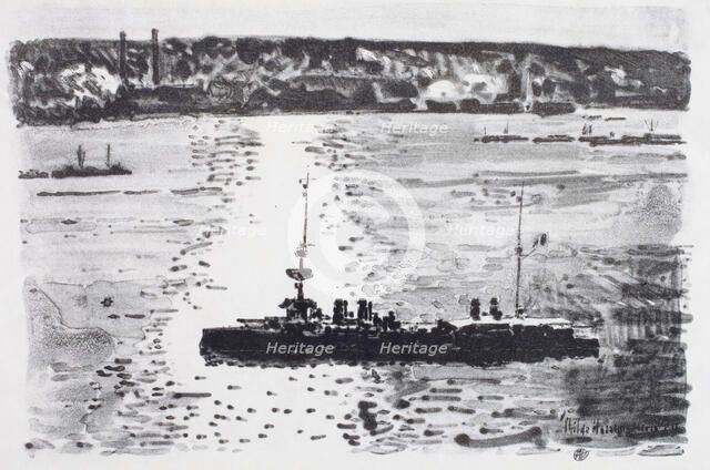 French Cruiser, c1900-1935. Creator: Frederick Childe Hassam.