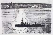 French Cruiser, c1900-1935. Creator: Frederick Childe Hassam