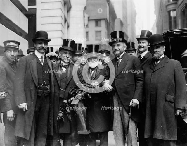 French delegation & A[ndrew] Carnegie, 1912. Creator: Bain News Service.