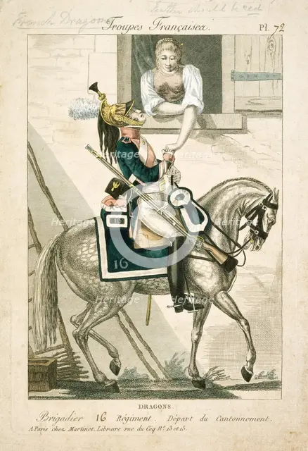 French dragoon of the Napoleonic Wars, early 19th century. Artist: Unknown.