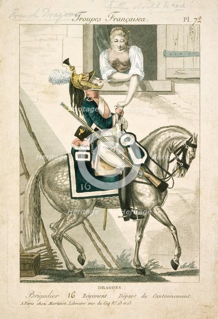 French dragoon of the Napoleonic Wars, early 19th century. Artist: Unknown.