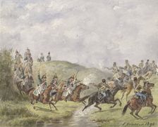 French Dragoons and Austrian hussars, 1892. Creator: Karel Frederik Bombled
