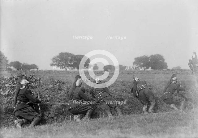 French Dragoons entrenched, between c1914 and c1915. Creator: Bain News Service.