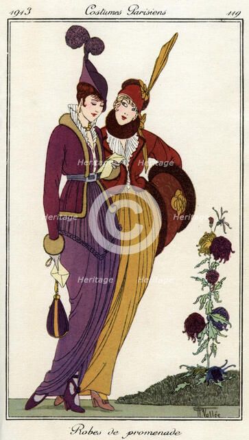 French fashions of the 20th century, 1913 (1938). Artist: Unknown