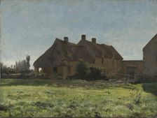 French farmhouse. Preliminary study for Ferme à Venoix 1881, 1880. Creator: Christian Skredsvig