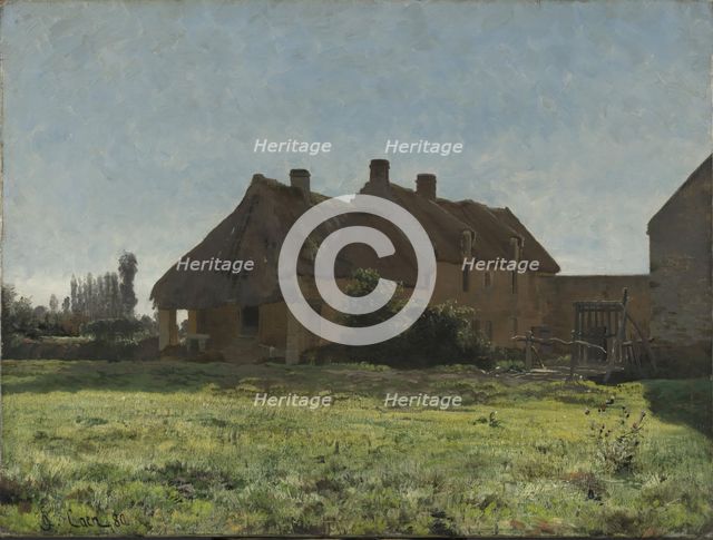 French farmhouse. Preliminary study for Ferme à Venoix 1881, 1880. Creator: Christian Skredsvig.