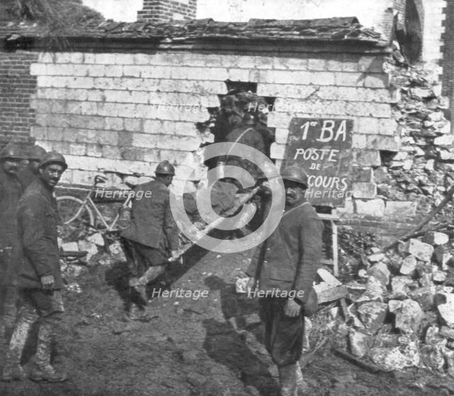 French field hospital near Moreuil, Picardy, France, 1918. Artist: Unknown