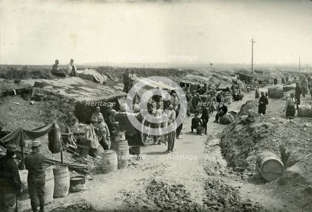 'French Field-Service Kitchens Behind the Firing Line', (1919).  Creator: Unknown.