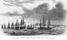 French Fleet for the Baltic at Deal 1854. Creator: Unknown