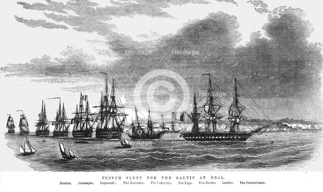 'French Fleet for the Baltic at Deal', 1854. Creator: Unknown.