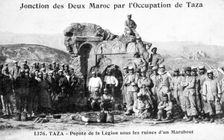 French Foreign Legion by some Marabout ruins, Taza, Morocco, 1904