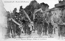 French Foreign Legion honor the brave, Algeria, 1910