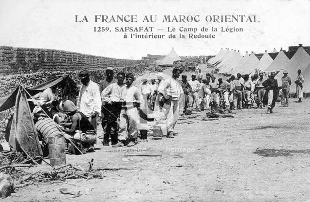 French Foreign Legion in Safsafat, eastern Morocco, 20th century. Artist: Unknown