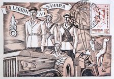 French Foreign Legion postcard, 1952