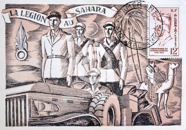 French Foreign Legion postcard, 1952 Artist: Unknown