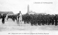 French Foreign Legion preparing to march on the Plateau Faubourg Bugeaud, Algeria, 20th century