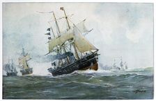 French frigate, La Surveillante 1870 (20th century). Artist: Albert Sebille