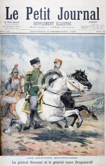 French General Saussier and Russian General Dragomirov, 1895. Creator: F Meaulle.