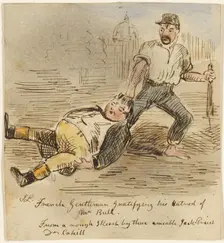 French Gentleman Gratifying His Hatred of Mr. Bull..., n.d. Creator: John Leech