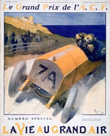French Grand Prix, cover of the magazine La Vie au Grand Air 1908