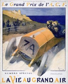 French Grand Prix, cover of the magazine La Vie au Grand Air 1908