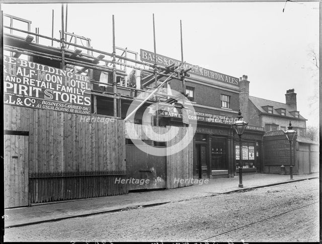 French Horn and Half Moon Hotel, East Hill, Wandsworth, Wandsworth, Greater London Authority, c1900. Creator: William O Field.