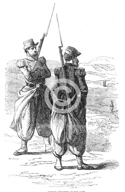 French Infantry of the Line, 1854. Creator: Unknown.