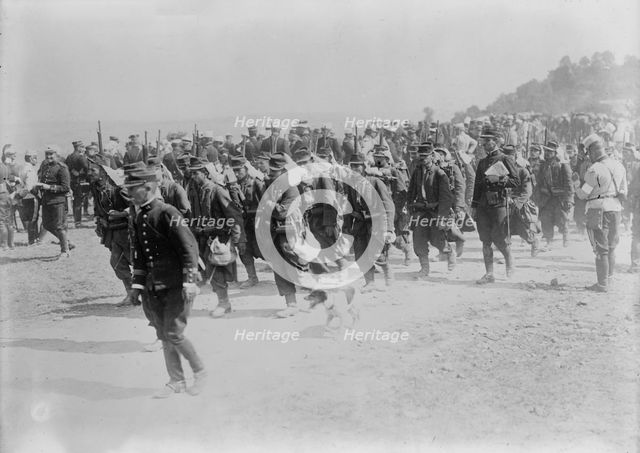 French Infantry on march, between c1914 and c1915. Creator: Bain News Service.